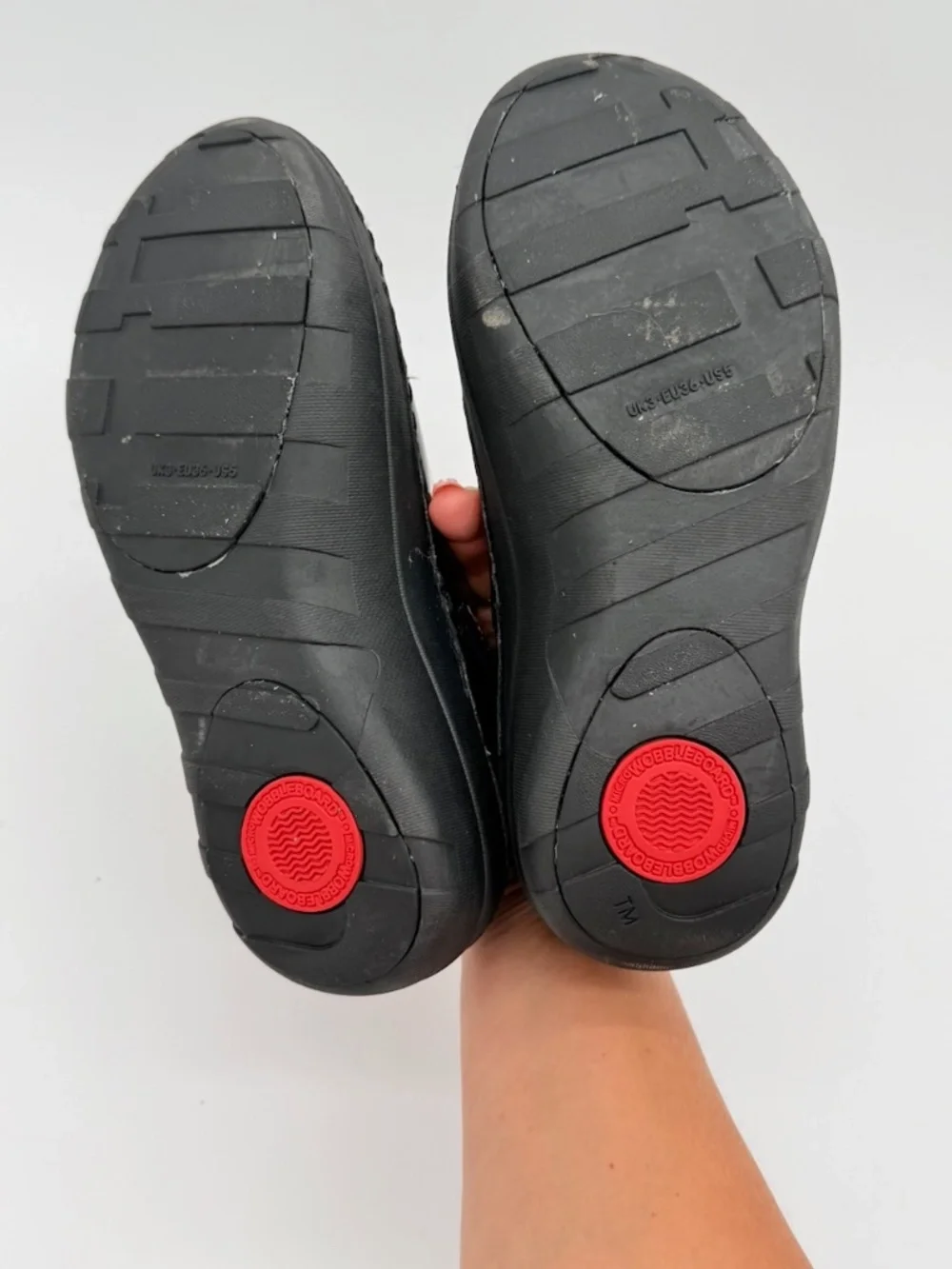 FitFlop Superloafer Black Patent Leather Comfort Clogs Shoes Loafers Womens 5